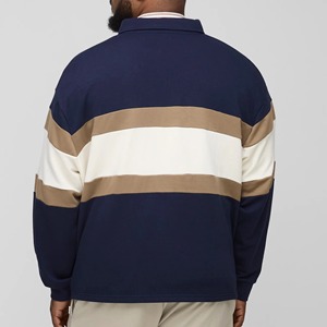 Camiseta de Rugby Deportiva Clásica para Hombre, Ropa Deportiva de Trabajo, Camiseta Polo de Jersey de Algodón Grueso, Camisetas de Manga Larga, Diseños Personalizados OEM - Product Image 5