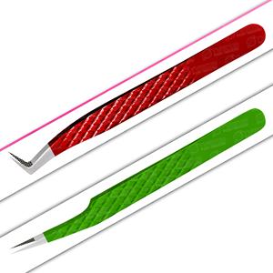 Pince à épiler d'extension de cils avec logo personnalisé Pointe dépoussiérée disponible toutes les couleurs Styles-Volume classique Pince à épiler Pointe pointue - Product Image 3