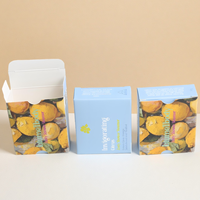 Boîte d'emballage personnalisée pour produits de soin personnel, cosmétiques, diffuseurs de vapeur biodégradables, couleur jaune aseptique, taille personnalisée, livraison rapide