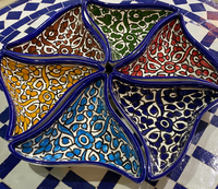Ensemble apéritif en céramique fait à la main apéritif marocain décoration de la maison, servant des plats peints à la main personnalisés à la main OEM disponible
