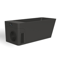 Bain de glace en acrylique noir Gurgle avec système de refroidissement, LED, ozone, filtre 20 microns, piscine de plongeon froid tout-en-un