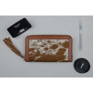 Portefeuille en cuir pour femmes LAXURA, petite taille, alligator saffiano, logo vierge, fonctionnalités RFID, cuir véritable, doublure en liège PU, ouverture - Product Image 3