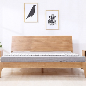 Fabricant de lit carré en bois massif de chêne personnalisé, rangement extensible au design moderne pour la maison, l'école et la chambre à coucher - Product Image 1