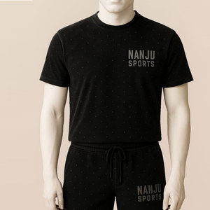 Ensembles t-shirt et short respirants personnalisés pour hommes vente en gros ensemble t-shirt et short de course à vendre - Product Image 1