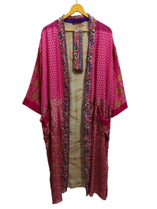 Light Weight <b>Short</b> <b>Shirt</b> Free Size <b>Short</b> Silk Top Wrap <b>dress</b> Vintage Sari Fabric wrap top Floral Print Boho Top - Product Image 5