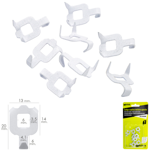ตะขอแขวนรูปภาพโลหะ บรรจุภัณฑ์พลาสติก 8 ชิ้น - Product Image 2