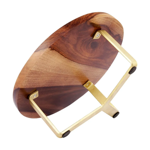 Support à gâteau classique en bois durable et sûr pour les aliments avec table à dessert de mariage et d'anniversaire à base de métal au design unique au meilleur prix - Product Image 2