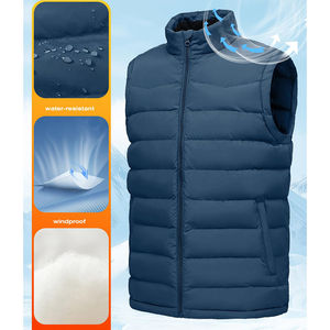 Gilet d'hiver sans manches 100% polyester pour homme, de haute qualité, coupe-vent, rembourré de duvet, anti-UV, avec logo personnalisé - Product Image 4