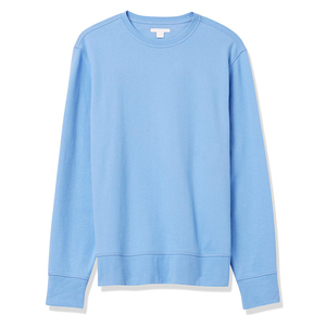 Pull personnalisé vierge poids lourd promotionnel en gros 95% coton 320G pull polaire ras du cou hommes sweat-shirt - Product Image 5