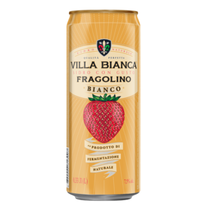 Cidre de pomme Villa Bianca Fragolino Chardonnay Doux 7,5% d'alcool Canette dorée transparente 0,33L - Product Image 1