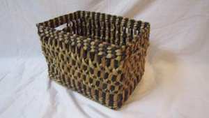 Cestas de Jacinto de Agua Tejidas a Mano, Ecológicas y Económicas, con Asa Cómoda, Estilo Vintage, Multifuncionales para Dormitorio y Sala de Estar - Product Image 3