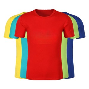 เสื้อยืดโฆษณา ราคาโรงงาน OEM บังกลาเทศ-จีน ปักโลโก้ตามสั่ง แห้งเร็ว เสื้อยูนิฟอร์มแขนสั้น เสื้อยืดเปล่า - Product Image 1