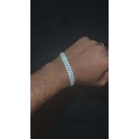 Pulsera Unisex Miami Hiphop con Eslabones Geométricos Cubanos de Plata Esterlina 925 y Oro Sólido de 10K con Moissanita de Corte Brillante Engastada en Garra para Uso Diario