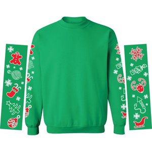 Ropa de calle personalizada de algodón con cuello redondo para hombre, sudaderas con capucha bordadas de Navidad con cuello redondo, sudaderas con capucha bordadas de Navidad - Product Image 4