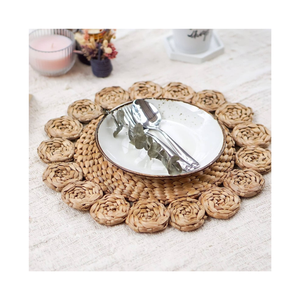 แผ่นรองจานลายหญ้าทะเลงานสานมือธรรมชาติเป็นมิตรต่อสิ่งแวดล้อมถาดรองจานตกแต่งโต๊ะรับประทานอาหารกล่องขนาดสั่งทำได้จากเวียดนาม - Product Image 1