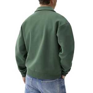 Plus Size Custom High Quality Oversize Zipper-Up Hooded Eco-Friendly Sweatshirt Baggy Neck Plain French Terry <b>Material</b> Men's - Product Image 2