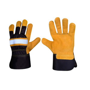 Soft Leather Material Full Finger Heavy Duty Leather <b>Gloves</b> Breathable Fabric <b>Men</b> Heavy Duty <b>Gloves</b> - Product Image 1