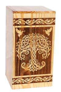 Boîte d'urne en bois fabriquée à la main pour arbre de cendres humaines urne personnalisée à la main grand mémorial pour votre bien-aimé - Product Image 3
