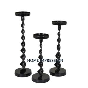 Ensemble de 3 bougeoirs en aluminium de tailles différentes et support pour chandelier, dernier design de table, nouveau look, bougeoir en Inde - Product Image 3