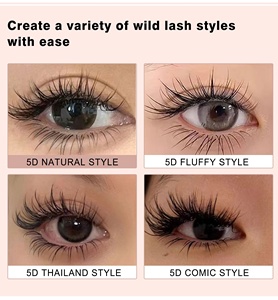 5D camélia moelleux cils longueur mixte camélia extensions de cils en gros 5D sauvage camélia cils à la main plateaux de cils - Product Image 5