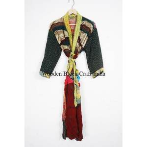 New Arrival Floral Elegant <b>Silk</b> <b>Kimono</b> Robe Beach Coverup Bathrobe for Women Wholesale <b>Silk</b> <b>Kimono</b> - Product Image 6