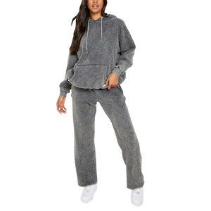 Conjunto Deportivo Vintage de Alta Calidad, Lavado Ácido Intenso, Talla Grande, de Algodón, con Técnicas de Pedrería, Transpirable - Product Image 6