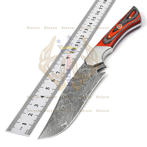 Beautiful Handmade Damascus Steel Fixed Blade Multi-Knife High Quality Hunting Camping Skinner Knife OEM Utility Knife - Product Image 6