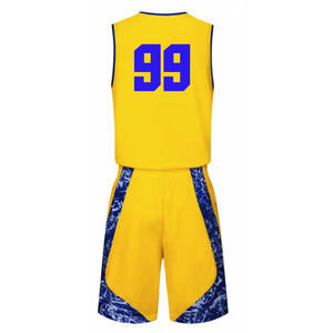 Uniformes vierges personnalisables de basket-ball costumes d'entraînement d'équipe maillots respirants uniformes de basket-ball réversibles uniforme de Laker - Product Image 3