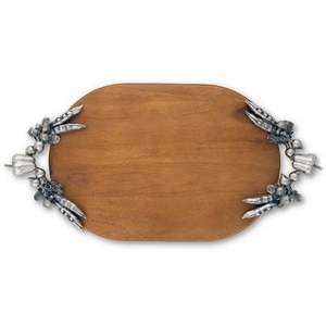 Bandeja de Metal perforada de oro única con asas en forma de mano Plato decorativo plato elegante acento elegante decoración del hogar regalo - Product Image 3