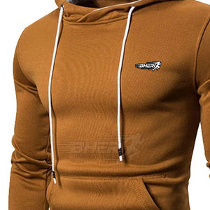 Survêtement pour homme en deux pièces, décontracté, d'hiver, à capuche, respirant, nouvelle arrivée, couleur unie, 100% coton - Product Image 2
