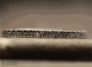 Anillo de boda de media eternidad con diamantes de corte redondo para mujer - Product Image 2