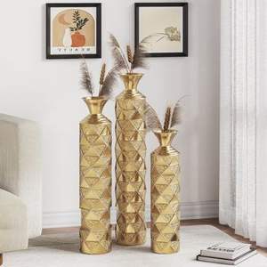 Hermoso florero metálico hecho a mano con un acabado pulido suave perfecto para una decoración elegante del hogar y centros de mesa - Product Image 3