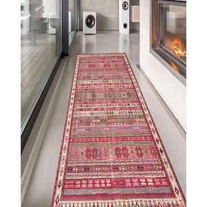 Alfombra Estampada - Alfombra Roja para Entrada, Decoración Rústica, Diseño a Rayas, Alfombra Tradicional, Alfombra de Chenilla - Product Image 5