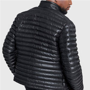 Chaqueta acolchada de cuero de invierno de alta calidad personalizada precios al por mayor chaqueta acolchada de invierno de estilo casual personalizada para hombre - Product Image 2