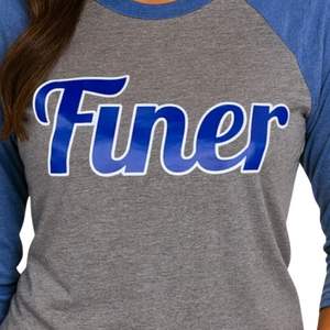 Camiseta de béisbol gris más fina ropa de hermandad de Mujeres de manga azul algodón colegiado vida griega camisa de béisbol informal bordada - Product Image 3