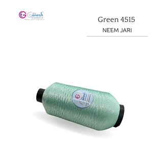 Vert 4515 Neem Jari Couleur 180D Neem Jari Métallique Flora Jari Fil à Broder Haute Ténacité Lurex Polyester pour Tricotage Main - Product Image 3
