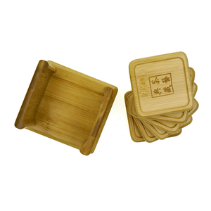 Sous-verres uniques en bois noyer réutilisables en bois whisky blanc vente en gros tasse thé sous-verre personnalisé pour bureau boisson personnaliser emballage - Product Image 3