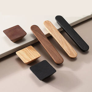 Tiradores de madera maciza duraderos para armarios de cocina y cajones con elegantes tiradores de madera con acabado natural - Product Image 4