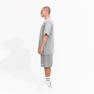 Vente en gros Nouveau t-shirt et short d'été en coton Ensembles de streetwear vintage délavés à l'acide pour hommes 2 pièces Ensembles courts décontractés Ensembles de vêtements de sport - Product Image 4