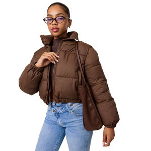 Chaqueta acolchada de punto personalizada para mujer, transpirable, ecológica, impermeable, a prueba de viento, chaqueta acolchada recortada totalmente personalizable - Product Image 3