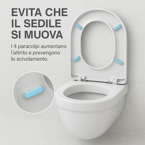 Asiento de Inodoro Universal en Forma de D HM de Fácil Instalación, 44.5x36cm, Blanco Leche, Cierre Suave, Polipropileno, Liberación Rápida, Material de Urea - Product Image 1