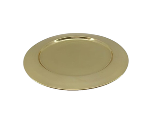 Métal écologique classique pour plaque de chargeur avec technique polie à bord doré pour une fonctionnalité durable pour les fêtes de mariage - Product Image 2