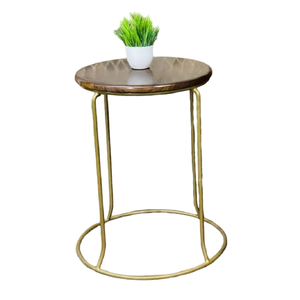 โต๊ะข้างเตียงด้านข้างโต๊ะกาแฟทำจากไม้หรูหราเฟอร์นิเจอร์โลหะทำจากคอนกรีตน้ำหนักเบา - Product Image 1