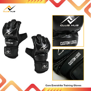 Guantes de Kickboxing para hombres y mujeres negros con palma abierta para trabajo de bolsa MMA y entrenamiento de kickboxing Equipo de boxeo y protección - Product Image 3