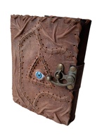 Journal Vintage 100% en cuir véritable Hocus Pocus Livre de sorts Prop Cadeaux Halloween Décoration Décor Cahier Couleur Marron Journal