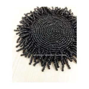 Juego de posavasos de té con cuentas único del fabricante y exportador indio Piedra negra de calidad superior Trabajo con cuentas de forma única - Product Image 2