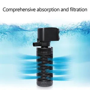 3 in 1 depuratore d'acqua di aerazione silenziosa pompa interna filtro per acquario sommergibile pompa di ossigeno depuratore d'acqua sommergibile serbatoio di pesce