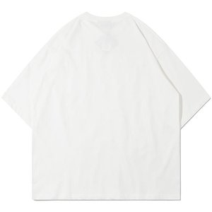 Vêtement Kafany Streetwear lourd T-shirt blanc vintage délavé pour hommes Boxy Cropped Distressed T-shirts pour hommes - Product Image 4