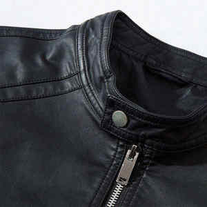 Chaqueta de cuero con estilo para hombre más vendida para hombre Chaqueta de cuero impermeable de estilo formal para invierno - Product Image 3