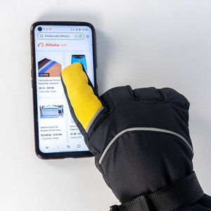 Fabrication directe d'usine, conception de logo personnalisée, gants de ski en cuir, fermeture à boucle et crochet, les plus chauds, imperméables, respirants, unisexes pour - Product Image 3